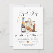 Vakantie Sip en Shop boetiekwinkel evenement Kaart (Voorkant)