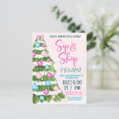 Vakantie Sip en Shop Briefkaart (Staand voorkant)