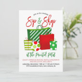 Vakantie Sip en Shop Kaart (Staand voorkant)