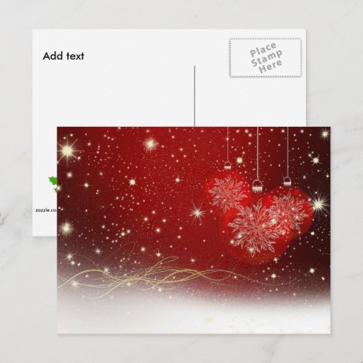 vakantie-sjabloon feestdagenkaart (Voorkant / Achterkant)