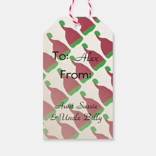 Vakantie Sjabloon ontwerp Cadeaulabel (Achterkant)