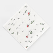 Vakantie Skiën Rode Skilift Illustratie Servet (Hoek)