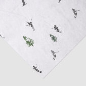 Vakantie Skiën Rode Skilift Illustratie Tissuepapier (Detail)