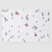 Vakantie Skiën Rode Skilift Illustratie Tissuepapier (Voorkant)