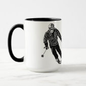 Vakantie skiër - Downhill skiën Mok (Links)