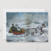 Vakantie Sled Ives Kerstmis Kaart (Voorkant)