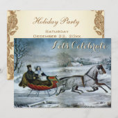  Vakantie Sled Ives Kerstmis Kaart (Voorkant / Achterkant)