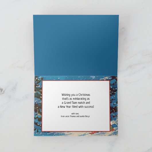 Vakantie Smash Christmas pickleball Kaart (Binnen)