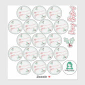 Vakantie Sneeuw Sticker Gift Labels (Vel)