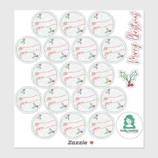 Vakantie Sneeuw Sticker Gift Labels (Vel)
