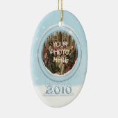 Vakantie Sneeuwman Afbeelding Ornament (Rechts)