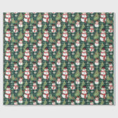 Vakantie sneeuwman inpakpapier (Vlak)