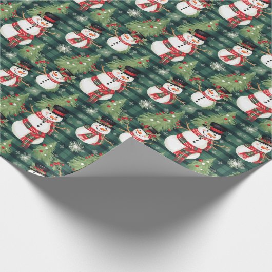 Vakantie sneeuwman inpakpapier (Hoek)