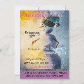 Vakantie Sneeuwman Jaarlijks Kerstfeest Uitnodigen Kaart (Voorkant)