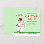 Vakantie Sneeuwman Kerstfeest Kaart (Voorkant / Achterkant)