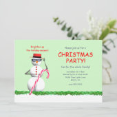 Vakantie Sneeuwman Kerstfeest Kaart (Staand voorkant)