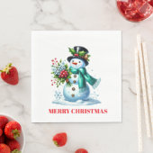 Vakantie Sneeuwman Papier servetten (Insitu)