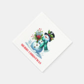 Vakantie Sneeuwman Papier servetten (Hoek)