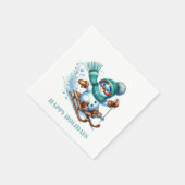 Vakantie Sneeuwman Papier servetten (Hoek)