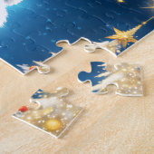 Vakantie sneeuwman spel puzzel legpuzzel (Zijkant)