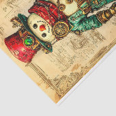 Vakantie Sneeuwman Steampunk Vibe BL2 Decoupage Tissuepapier (Detail)