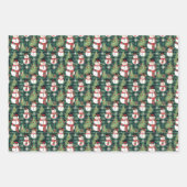 Vakantie Sneeuwman Wrapping Papier Bladen Inpakpapier Vel (Voorkant)