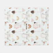 Vakantie Sneeuwmannen, Hot Cocoa en Rainbows Gezel Fleece Deken (Voorkant (Horizontaal))