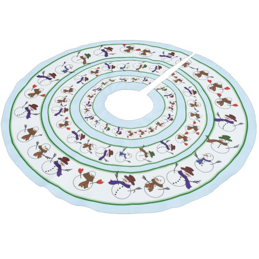 Vakantie Sneeuwmannen Kerstmis Kerstboom Rok (Gekanteld)