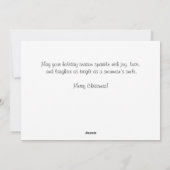 Vakantie Sneeuwmannen met Pinecones & Glitter Feestdagenkaart (Achterkant)