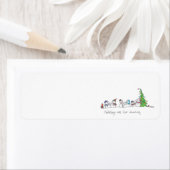 Vakantie sneeuwpoppen etiket (Insitu)