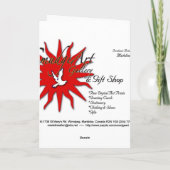 Vakantie sneeuwpoppen feestdagen kaart (Achterkant)