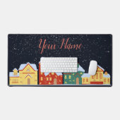 Vakantie Sneeuwval Whiteout Winter Village Bureaumat (Keyboard & Muis)