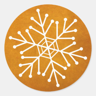 Vakantie sneeuwvlok envelop of Cadeau afdichtingen Ronde Sticker