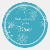 Vakantie Sneeuwvlok Gift Sticker (Voorkant)