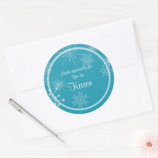 Vakantie Sneeuwvlok Gift Sticker (Envelop)