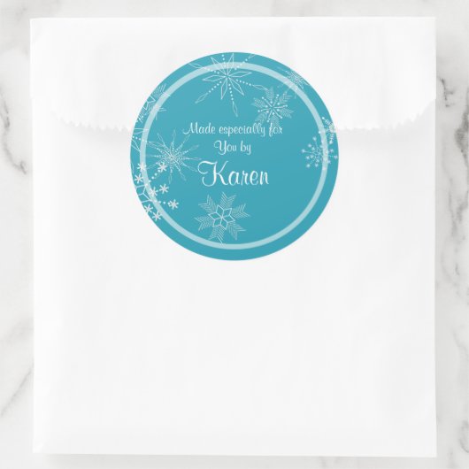 Vakantie Sneeuwvlok Gift Sticker (Tas)