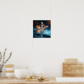 Vakantie sneeuwvlok kristal poster (Keuken)
