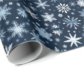 Vakantie sneeuwvlokken inpakpapier (Rol Hoek)