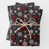 Vakantie Sneeuwvlokken Wrapping Papier Bladen Inpakpapier Vel (In situ)