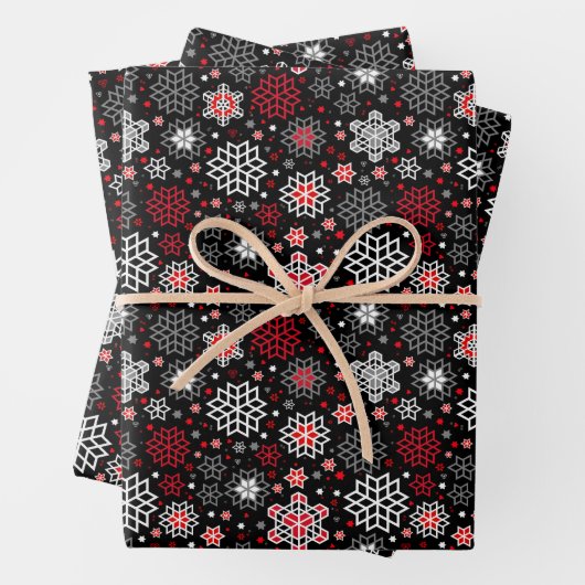 Vakantie Sneeuwvlokken Wrapping Papier Bladen Inpakpapier Vel (In situ)