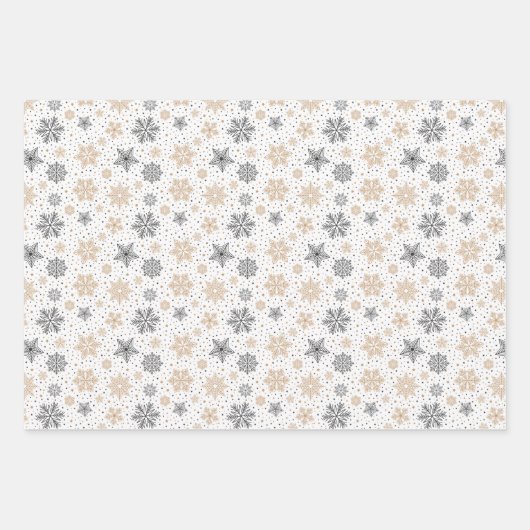 Vakantie Sneeuwvlokken Wrapping Papier Bladen Inpakpapier Vel (Voorkant 3)