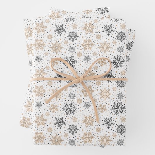 Vakantie Sneeuwvlokken Wrapping Papier Bladen Inpakpapier Vel (In situ)