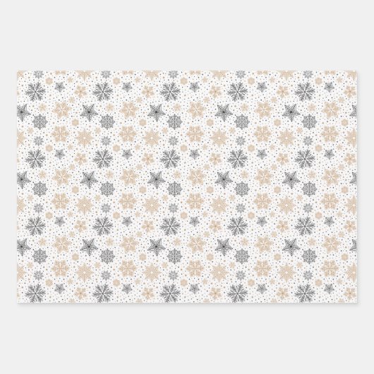 Vakantie Sneeuwvlokken Wrapping Papier Bladen Inpakpapier Vel (Voorkant)