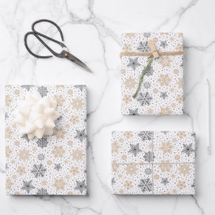 Vakantie Sneeuwvlokken Wrapping Papier Bladen Inpakpapier Vel