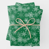 Vakantie Sneeuwvlokken Wrapping Papier Bladen Inpakpapier Vel (In situ)