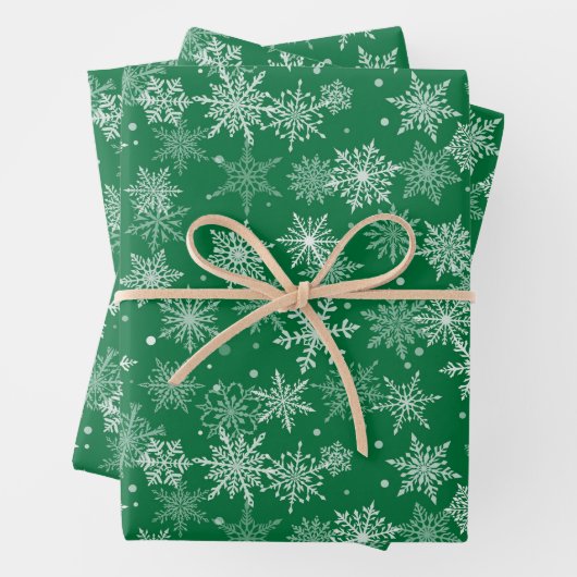Vakantie Sneeuwvlokken Wrapping Papier Bladen Inpakpapier Vel (In situ)