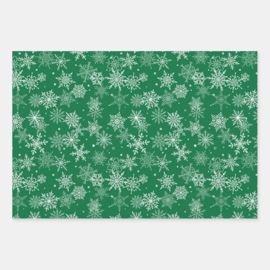 Vakantie Sneeuwvlokken Wrapping Papier Bladen Inpakpapier Vel (Voorkant)