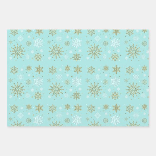 Vakantie Sneeuwvlokken Wrapping Papier Bladen Inpakpapier Vel (Voorkant 3)