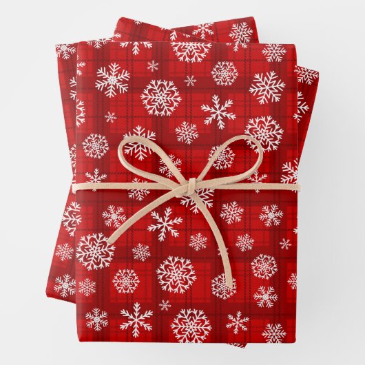 Vakantie Sneeuwvlokken Wrapping Papier Bladen Inpakpapier Vel (In situ)