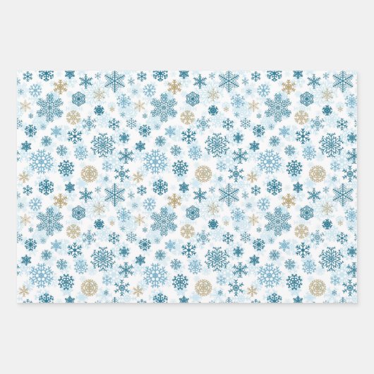 Vakantie Sneeuwvlokken Wrapping Papier Bladen Inpakpapier Vel (Voorkant 3)